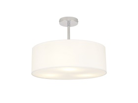 DK0685  Baymont 45cm Semi Flush 3 Light Polished Chrome, White